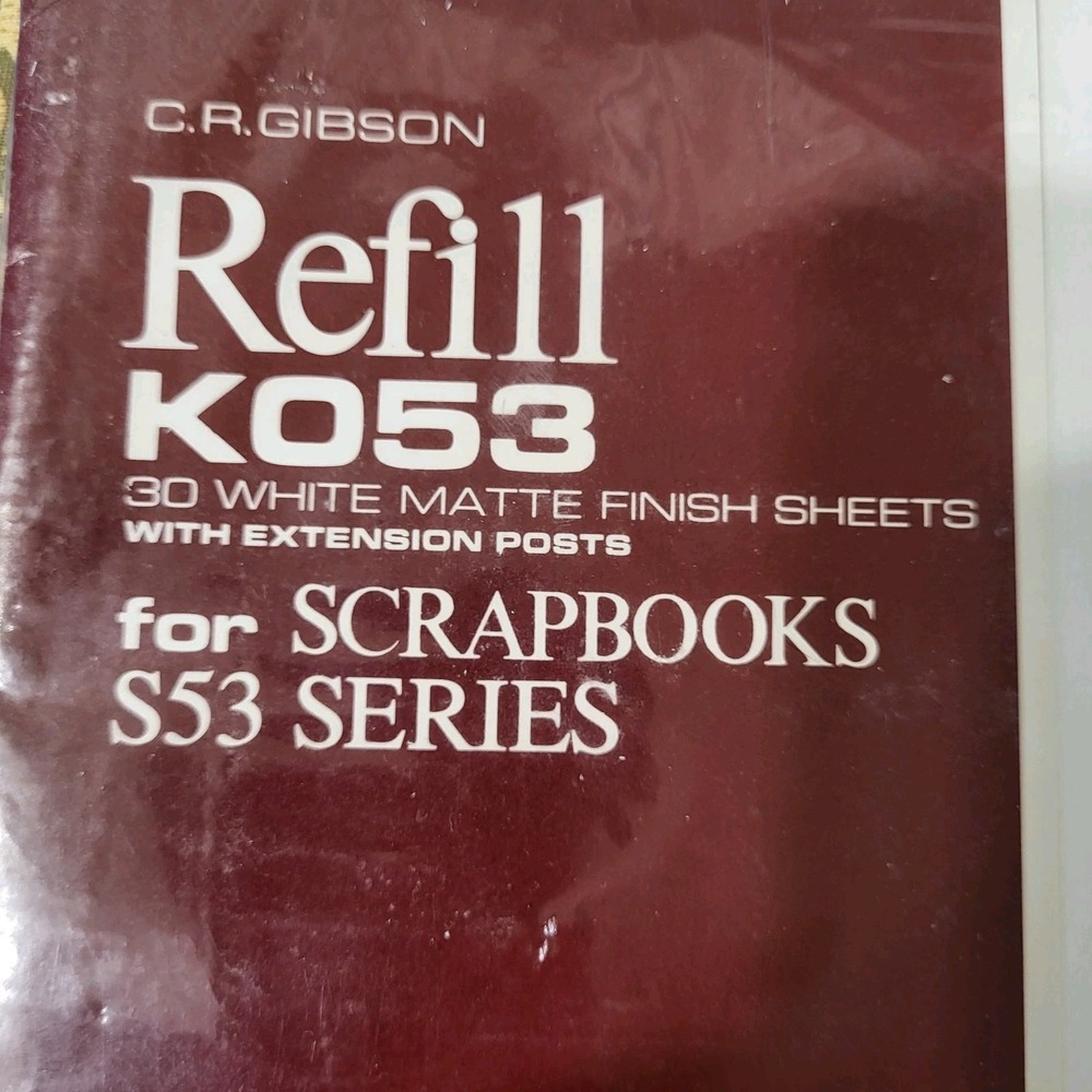 C.R.Gibson K053 Scrapbook Refill Pages 30 Archival Grade Matte White (60 pages)